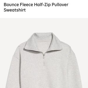 Old Navy Light Gray Half-Zip Fleece Pullover